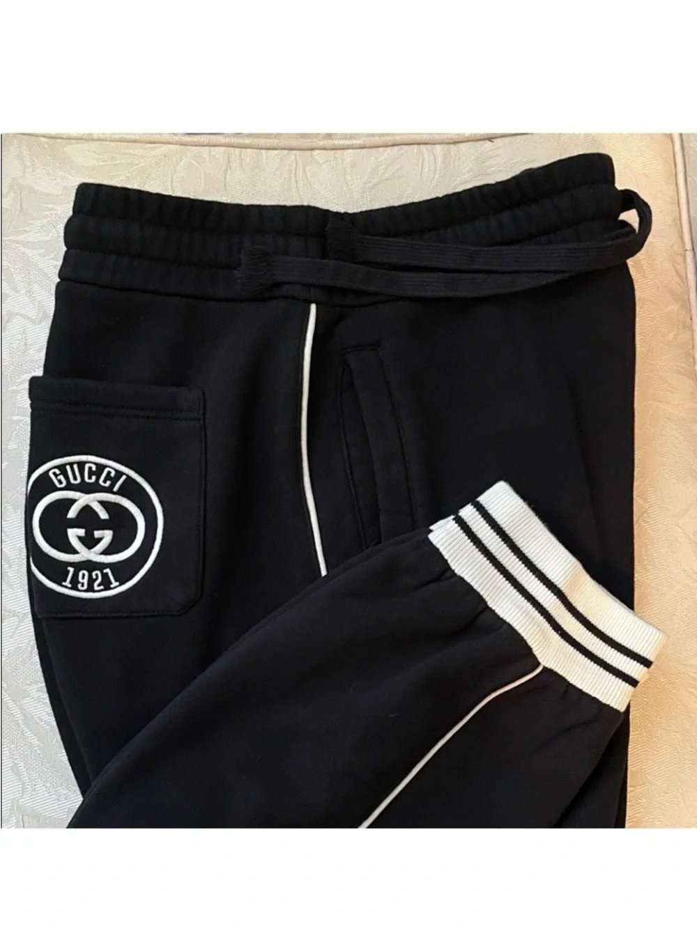Gucci Men’s GG Logo Jogger Pants - Black - Size L - Alessandro Michele Era